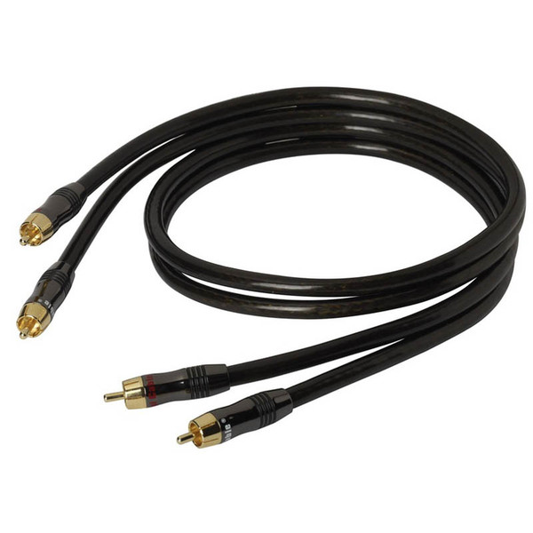 Real Cable ECA/0M75 0.75m 2 x RCA 2 x RCA Schwarz Audio-Kabel