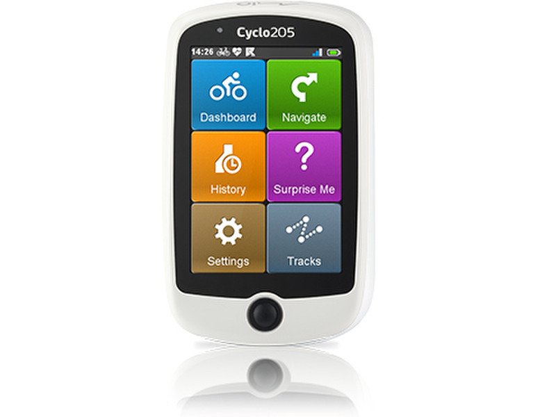 Mio Cyclo 205 3.5Zoll Touchscreen 146g Weiß Navigationssystem