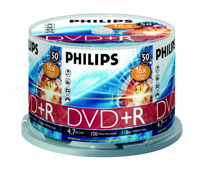 Philips DR4S6B50F/97 4.7GB DVD+R 50pc(s) blank DVD