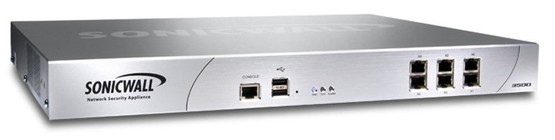 DELL SonicWALL NSA 3500 + 3 Yr CGSS 1500Mbit/s hardware firewall