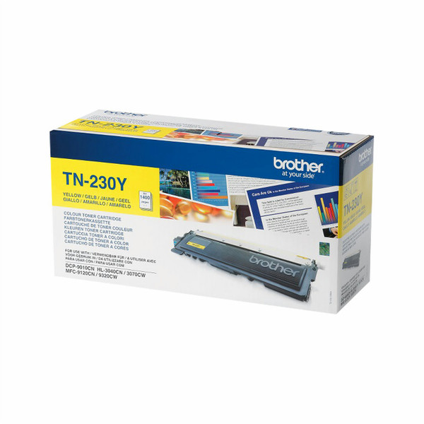 Brother TN-230Y Laser cartridge 1400страниц Желтый тонер и картридж для лазерного принтера