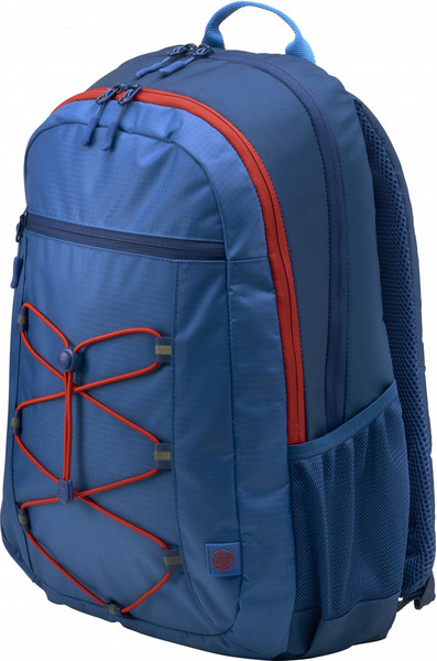 HP Active (Marine Blue/Coral Red) Fabric Blue,Red backpack
