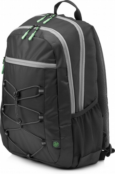 HP Active (Black/Mint Green) Stoff Schwarz/Grün Rucksack