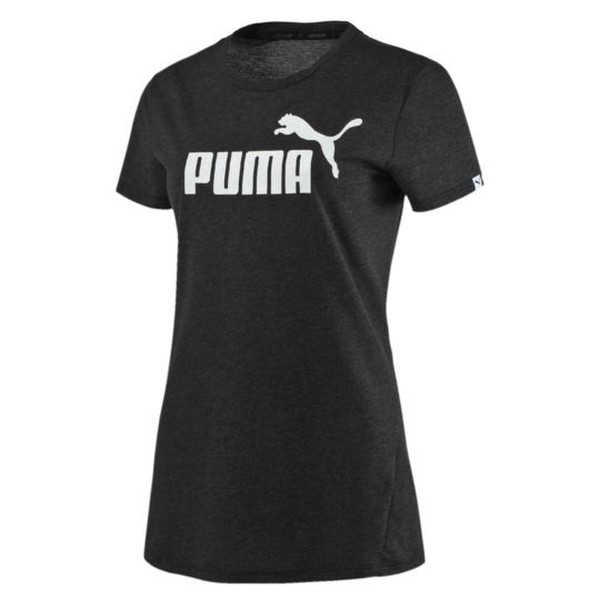 PUMA Style No.1 Logo T-shirt XS Short sleeve Crew neck Cotton,Polyester Black,White