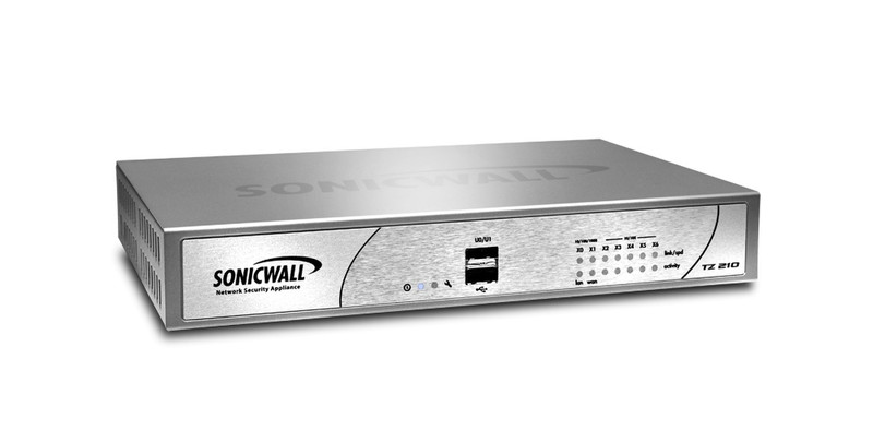 DELL SonicWALL TZ 210 Secure UPG Plus 2 Yrs 200Мбит/с аппаратный брандмауэр