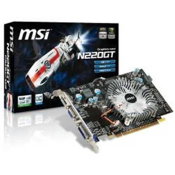 MSI N220GT-MD1G OC/D3 GeForce GT 220 1ГБ GDDR3