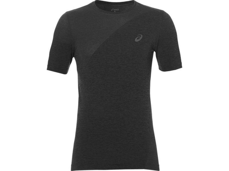 ASICS Seamless Top T-shirt L Kurzärmel Rundhals Schwarz