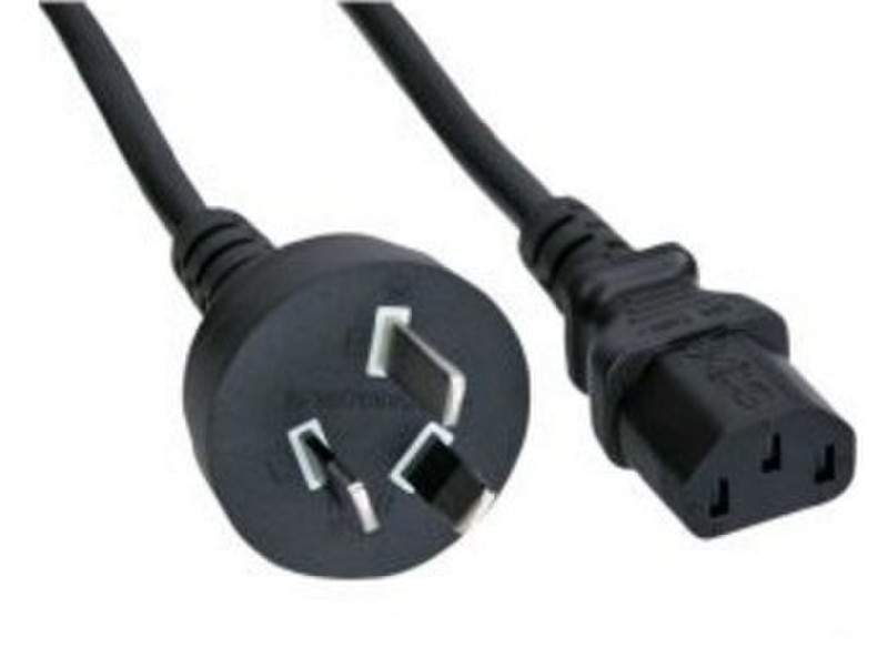 InLine 16651O 1м Power plug type I Разъем C13 Черный кабель питания