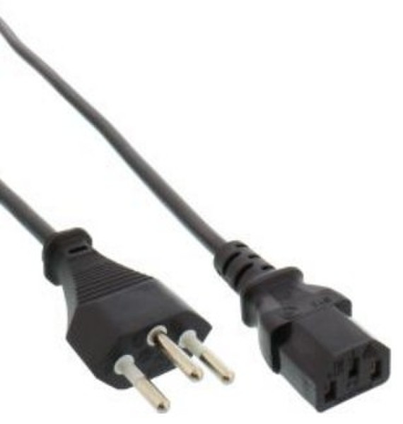 InLine 16655R 5м Power plug type J Разъем C13 Черный кабель питания