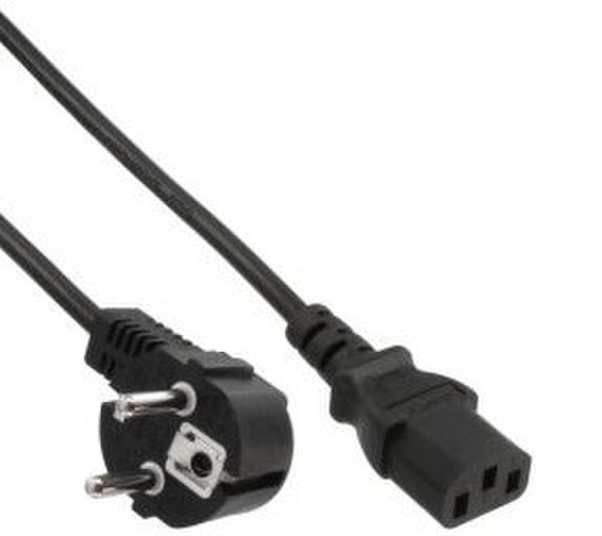 InLine 16647E 1m CEE7/7 C13 coupler Black power cable