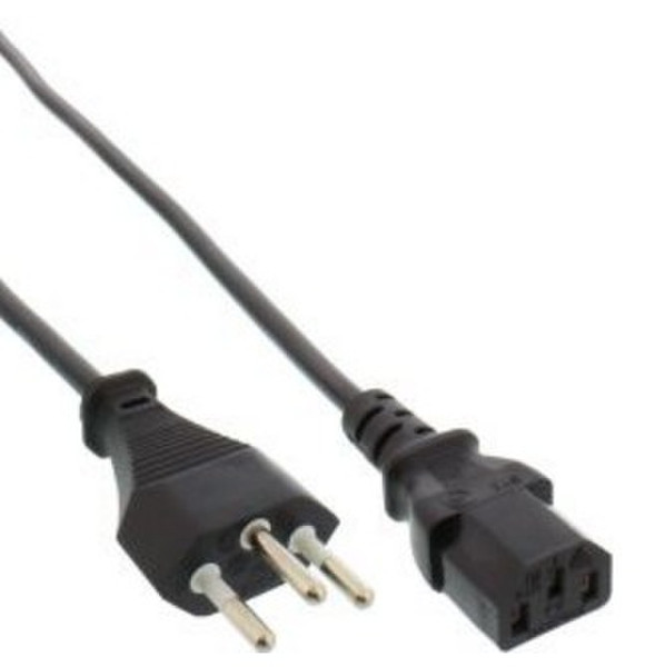 InLine 16650C 0.5м Power plug type J Разъем C13 Черный кабель питания