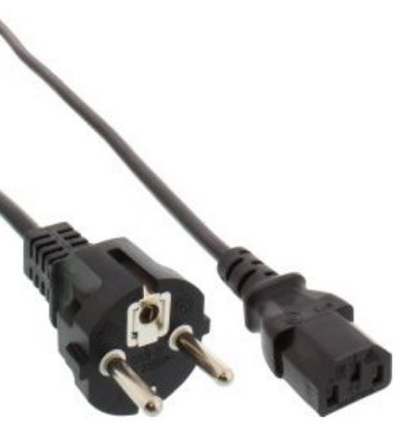 InLine 16651H 0.5m C13 coupler CEE7/7 Black power cable