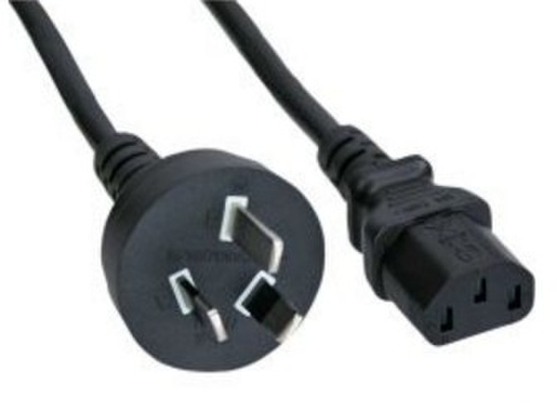 InLine 16655D 5m Power plug type I C13 coupler Black power cable