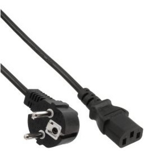 InLine 16651M 0.5m C13 coupler CEE7/7 Black power cable