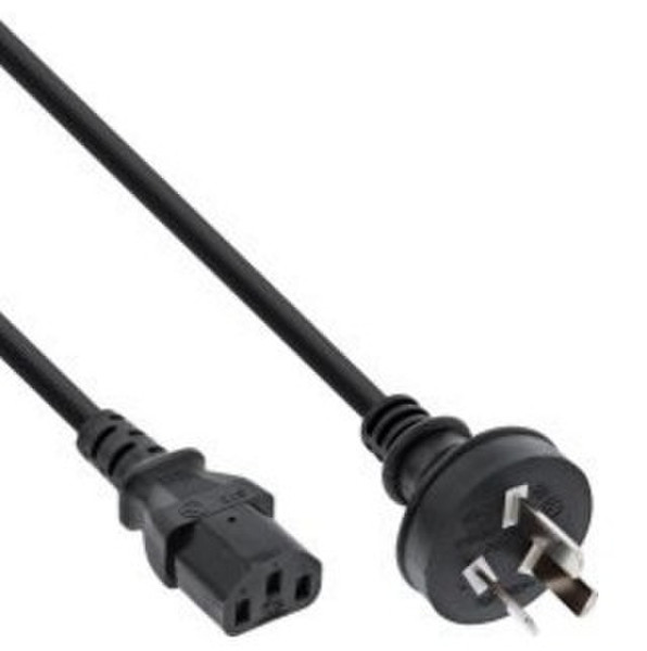 InLine 16650D 0.5m Power plug type I C13 coupler Black power cable