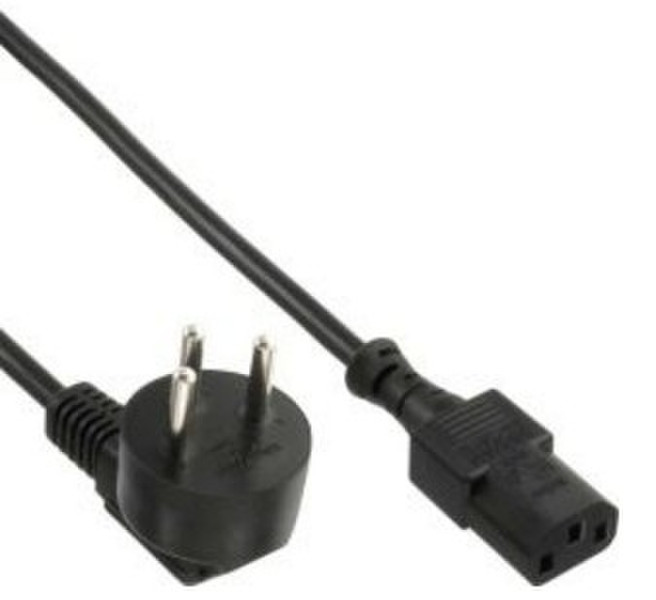 InLine 16655H 5m Power plug type H C13 coupler Black power cable