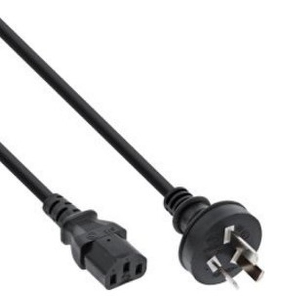 InLine 16655F 5m Power plug type I C13 coupler Black power cable
