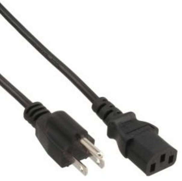 InLine 16655J 5m Power plug type B C13 coupler Black power cable