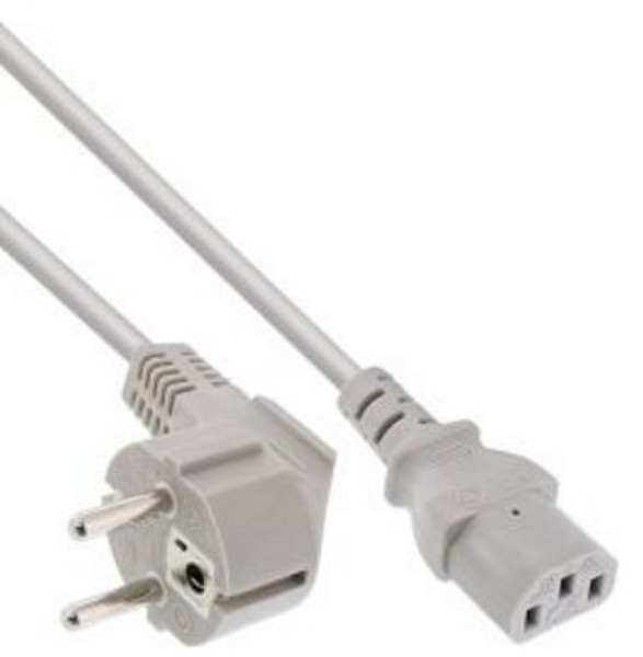 InLine 16650G 0.5m C13 coupler CEE7/7 Grey power cable