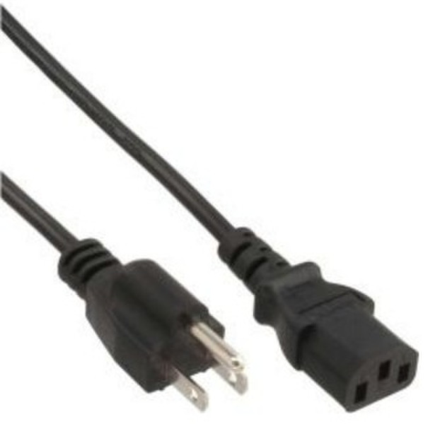 InLine 16651J 1m Power plug type B C13 coupler Black power cable