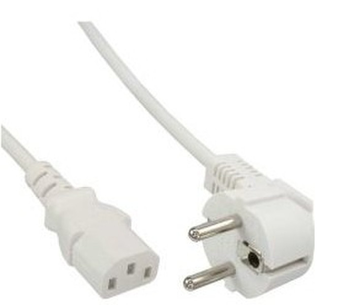 InLine 16651W 1m C13 coupler CEE7/16 White power cable