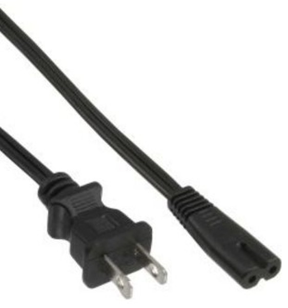 InLine 16651Y 1m NEMA 1-15P C7 coupler Black power cable