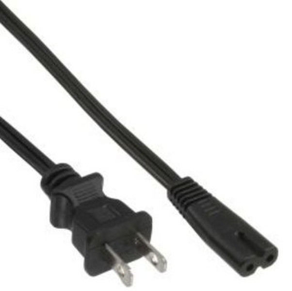 InLine 16650Y 0.5m C7 coupler NEMA 1-15P Black power cable