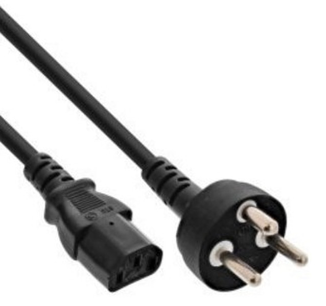 InLine 16655K 5m Power plug type K C13 coupler Black power cable
