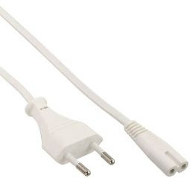 InLine 16653W 3m Power plug type C C7 coupler White power cable