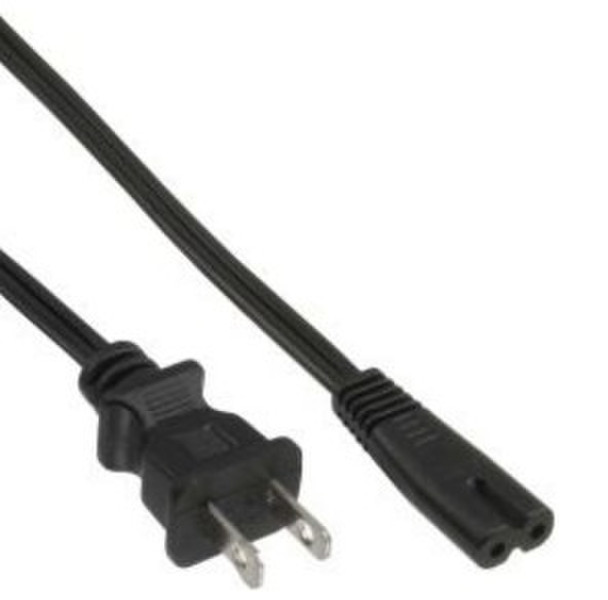 InLine 16655Y 5m Power plug type A C8 coupler Black power cable