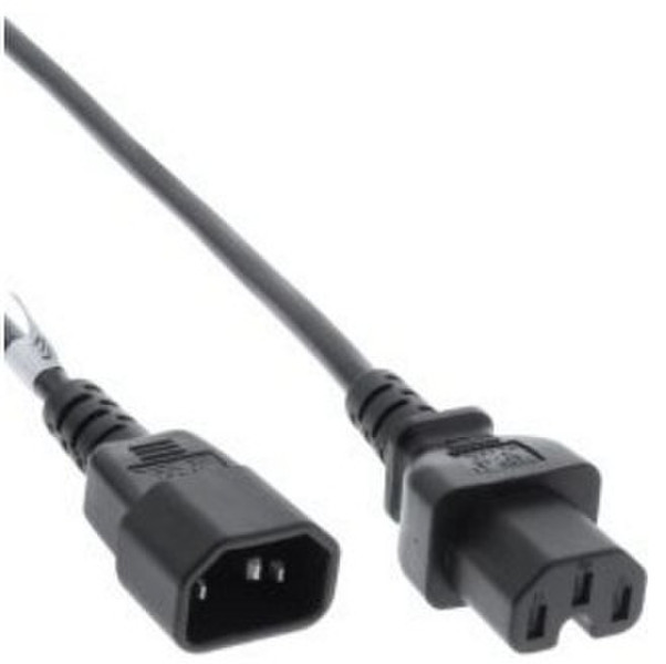 InLine 16811C 3m C14 coupler C15 coupler Black power cable
