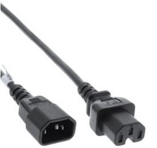 InLine 16811A 1m C14 coupler C15 coupler Black power cable