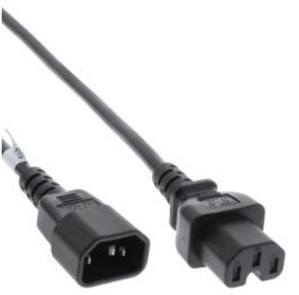 InLine 16811B 1.8m C14 coupler C15 coupler Black power cable