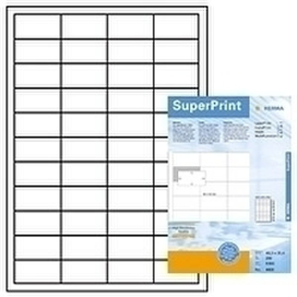 HERMA Labels white 48,3x25,4 SuperPrint 8800 pcs. 8800Stück(e) selbstklebendes Etikett