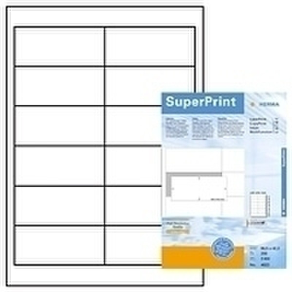 HERMA Labels white 96,5x42,3 SuperPrint 2400 pcs. Белый 2400шт самоклеящийся ярлык