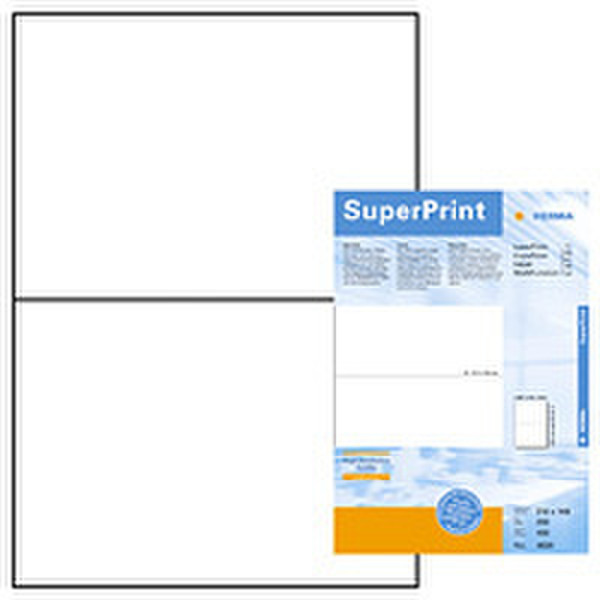 HERMA Labels white 210x148 SuperPrint 400 pcs. Weiß 400Stück(e) selbstklebendes Etikett