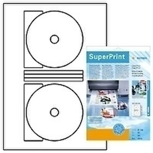 HERMA CD labels white glossy ø 116 SuperPrint 25шт самоклеящийся ярлык