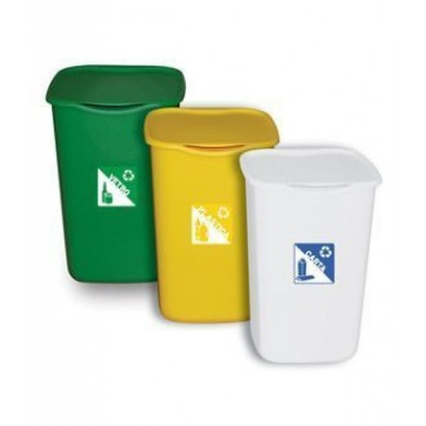 Belli e Forti BF1101PLT 50L Rectangular Green,White,Yellow trash can