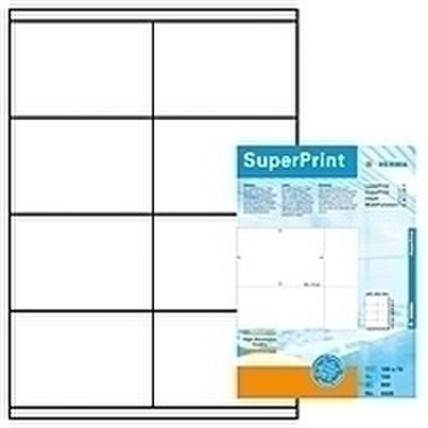 HERMA Labels white 105x70 SuperPrint 800 pcs. 800шт самоклеящийся ярлык