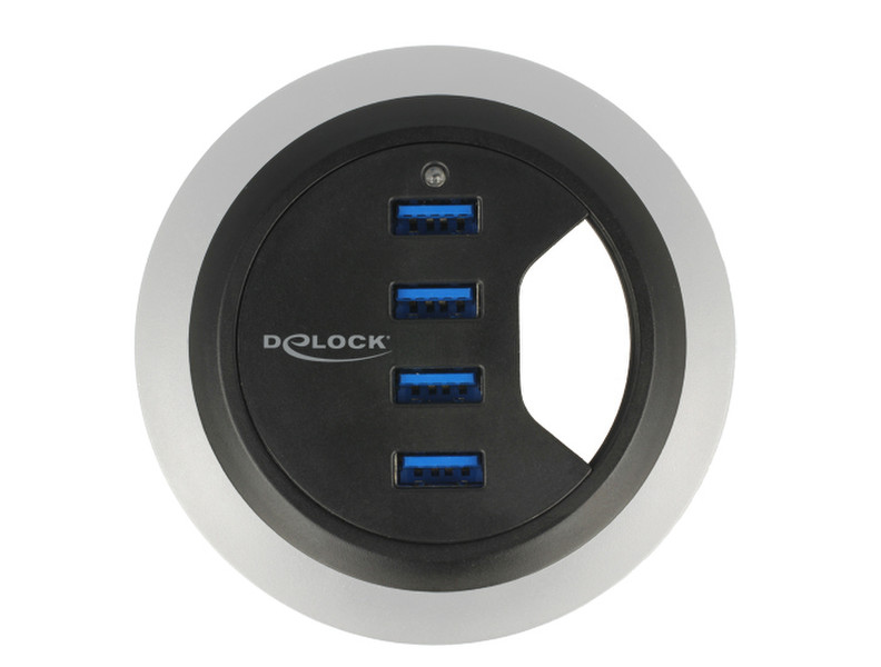 DeLOCK 62868 USB 3.0 (3.1 Gen 1) Type-A 5000Mbit/s Schwarz Schnittstellenhub