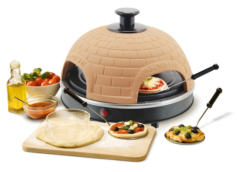 Emerio PO-110449 4пицца(ы) 1000Вт Оранжевый, Терракотовый пицца-мейкер и печь для пиццы