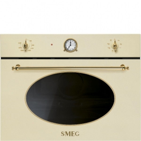 Smeg SF4800MP Встроенный Микроволновая печь с грилем 40л Кремовый, Золотой микроволновая печь