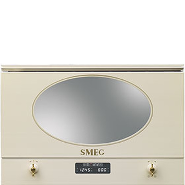 Smeg MP822PO Встроенный Микроволновая печь с грилем 23л 850Вт Кремовый микроволновая печь