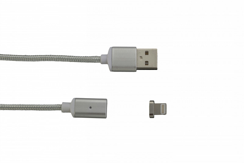 Peter Jäckel 16180 Lightning USB Silber, Weiß Handykabel