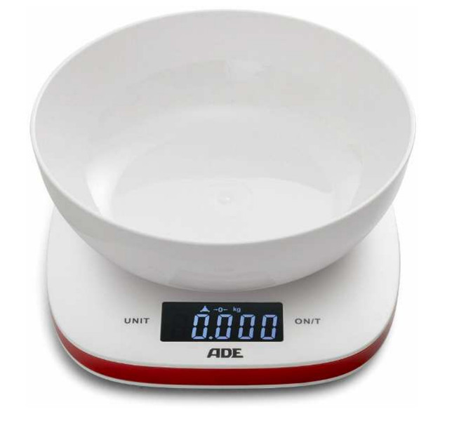 ADE Amelie Tabletop Electronic kitchen scale Red,White