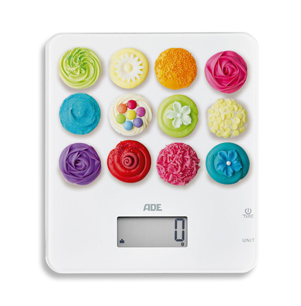 ADE Tiffany Tabletop Rectangle Electronic kitchen scale Multicolour,White