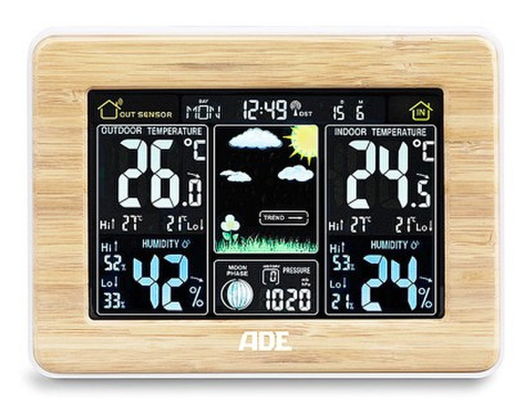 ADE WS 1703 Battery Wood weather station