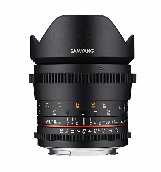 Samyang 16mm T2.6 VDSLR ED AS UMC SLR Wide lens Черный