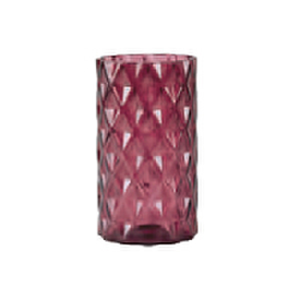 KJ Collection 162595 Cylinder-shaped Glass Bordeaux vase