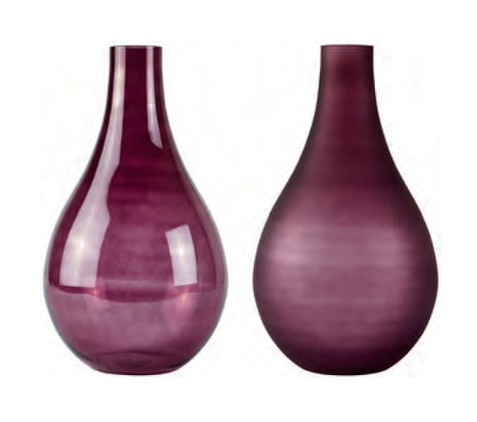 KJ Collection 162571 Rübenförmige Vase Glas Bordeaux Vase